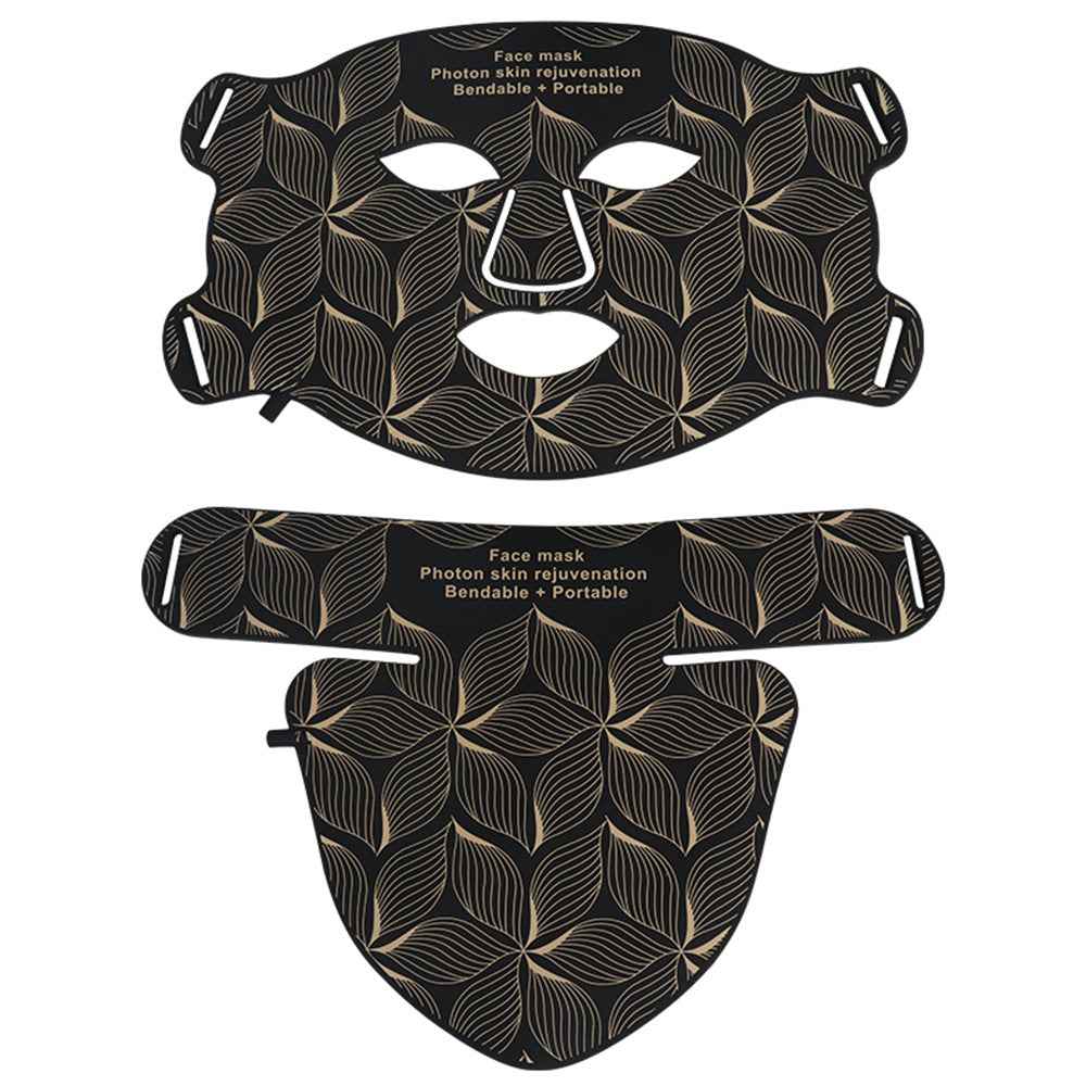 Cordless rechargeable LED face mask providing red light anti-aging treatment