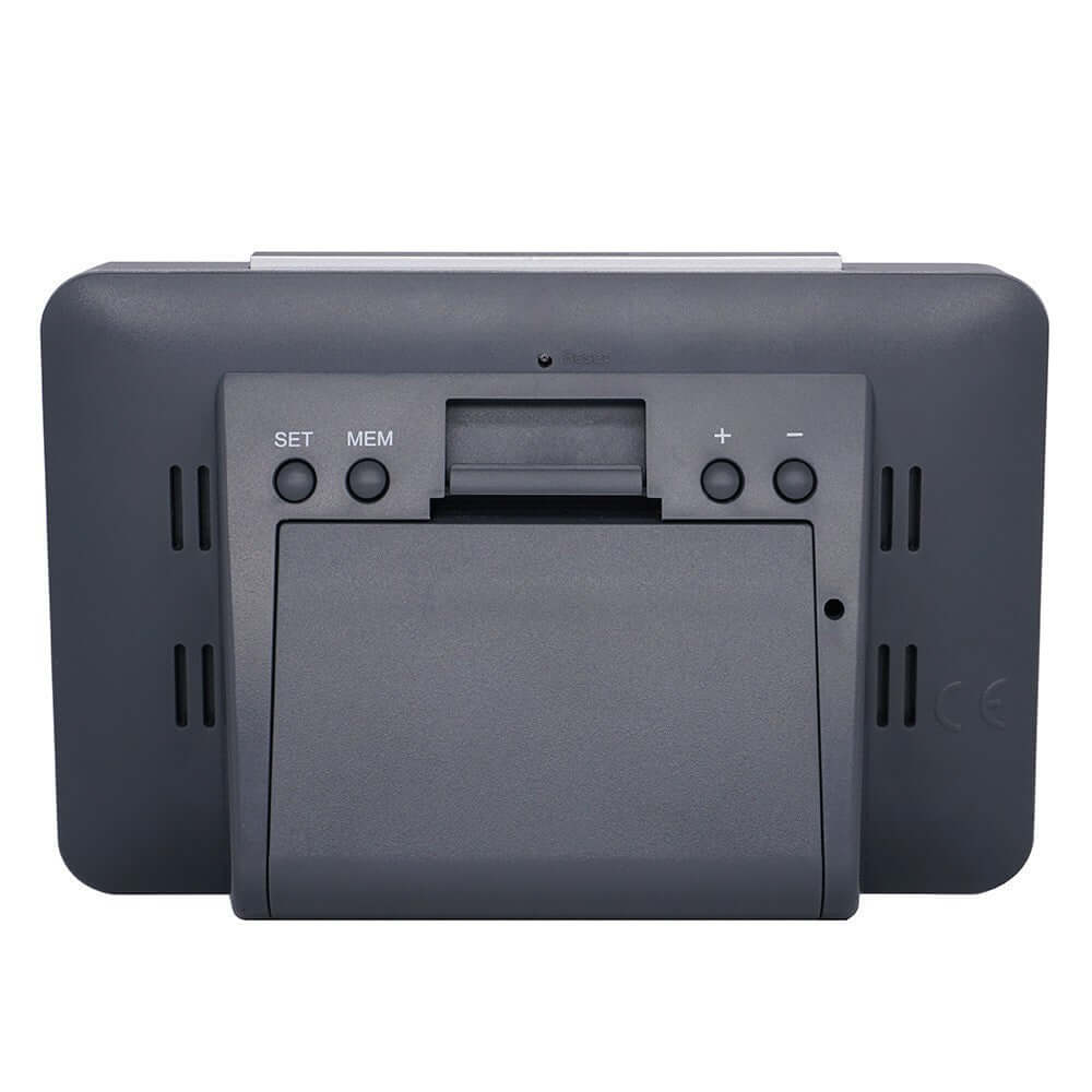 LCD weather station clock with ice alert and temperature humidity tracking