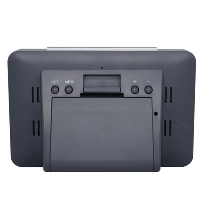 LCD weather station clock with ice alert and temperature humidity tracking