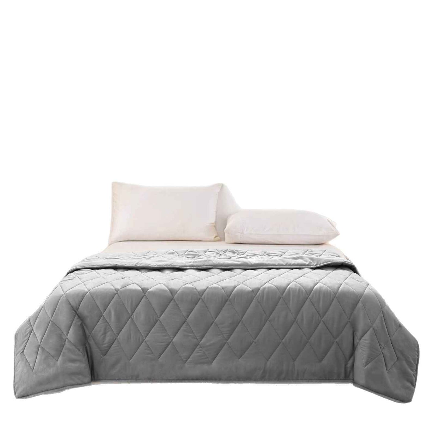 Gravity blanket draped on bed showing full coverage