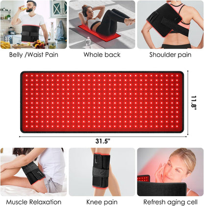 Professional Red Light Therapy Mat with Infrared Heat for Muscle Recovery and Wellness