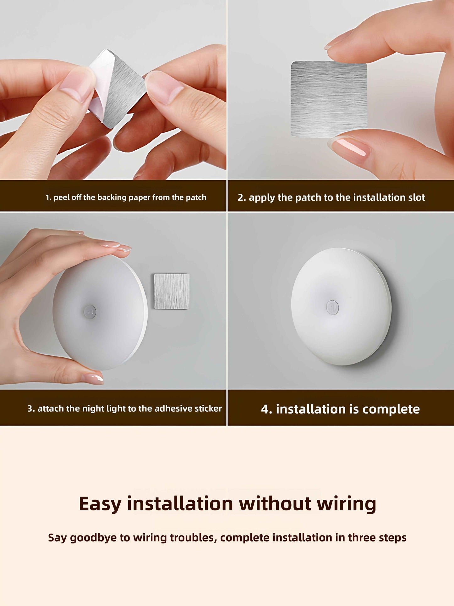 Warm light motion sensor LED for bedrooms and gentle nighttime lighting