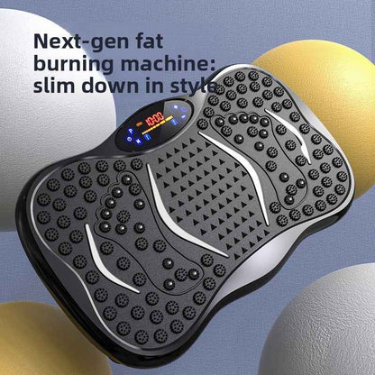 Hand holding vibration therapy tool against chest for stress and anxiety relief