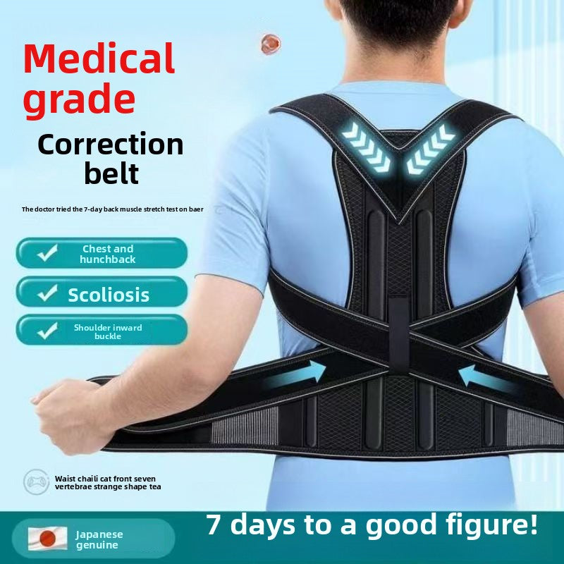 Person using EMS muscle stimulation device on lower back for chronic pain relief
