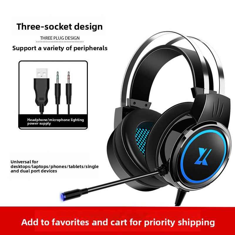 Professional white gaming headset with microphone and cushioned ear cups