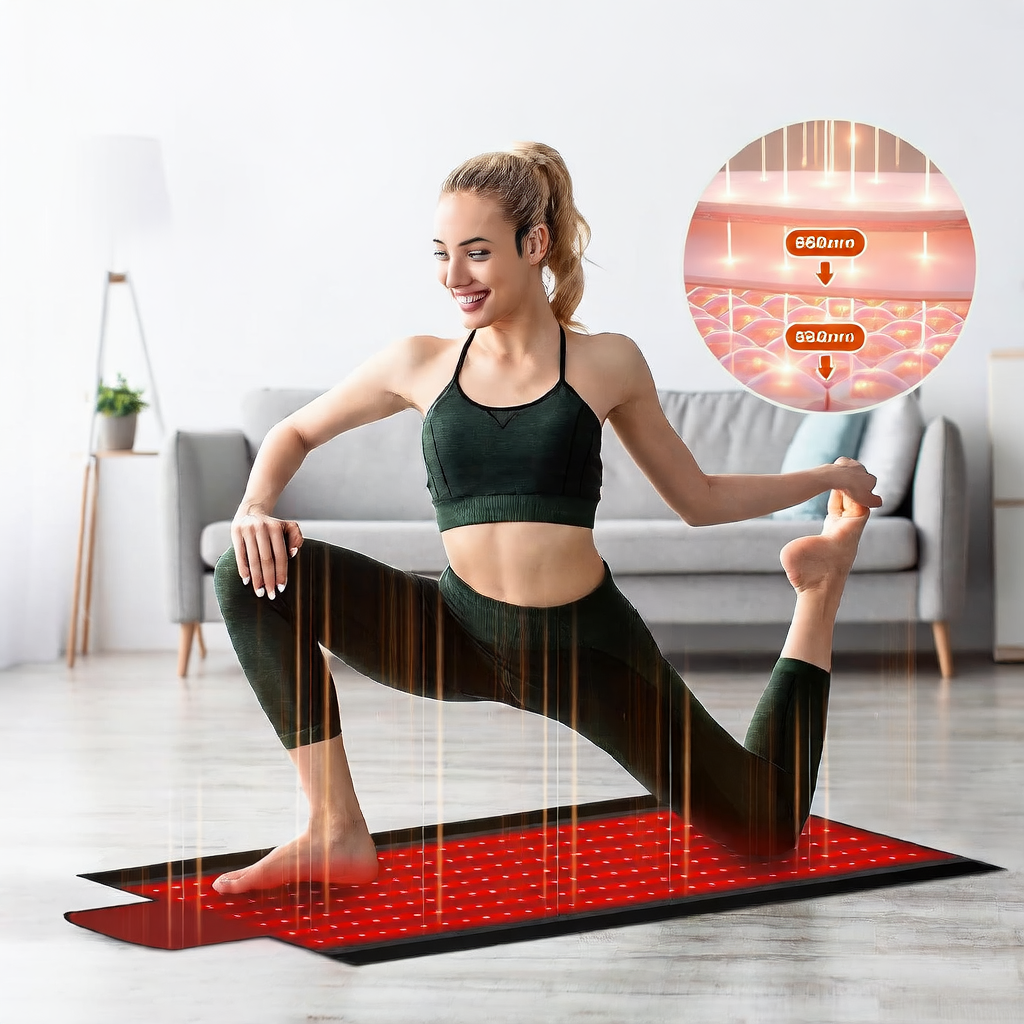 Infrared Red Light Therapy Waist Belt for Back Pain Relief and Muscle Recovery with Adjustable Heat