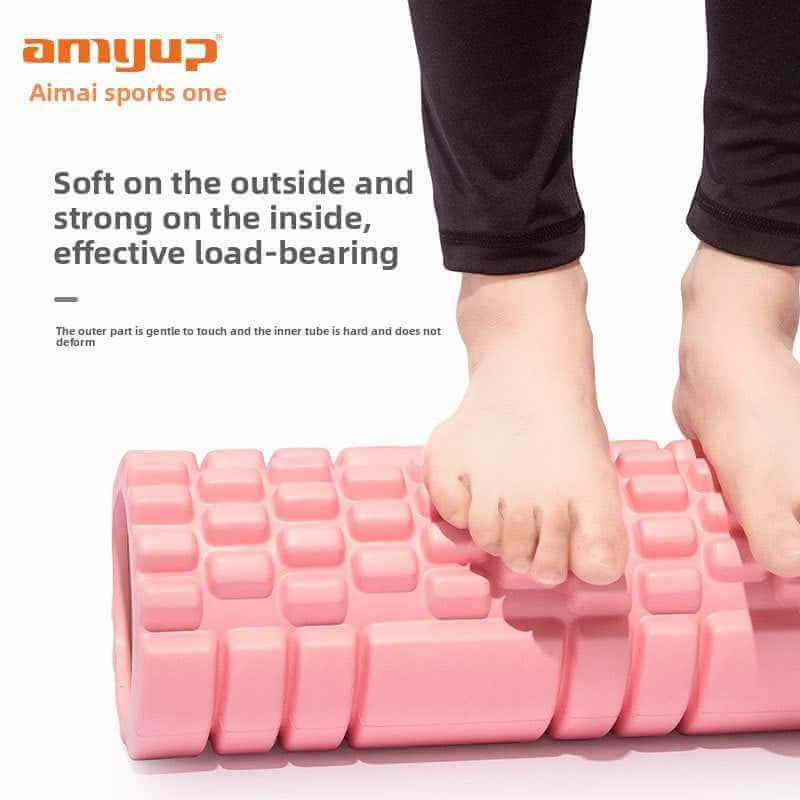 Foam roller being used for back muscle recovery and myofascial release