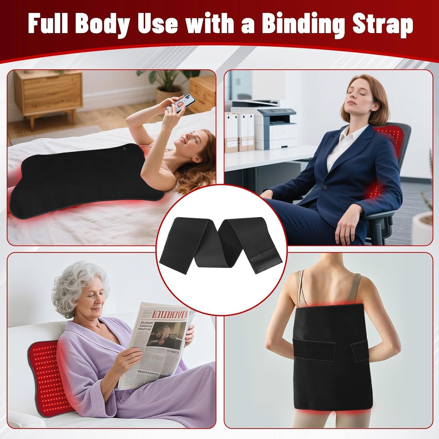 Professional Red Light Therapy Mat with Infrared Heat for Muscle Recovery and Wellness