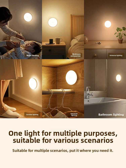 Color-changing RGB motion sensor night light for decorative home lighting