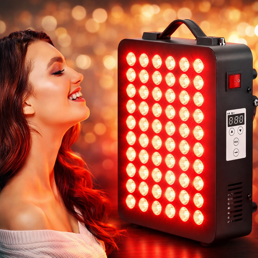 Infrared physiotherapy heat lamp with adjustable arm for pain relief therapy