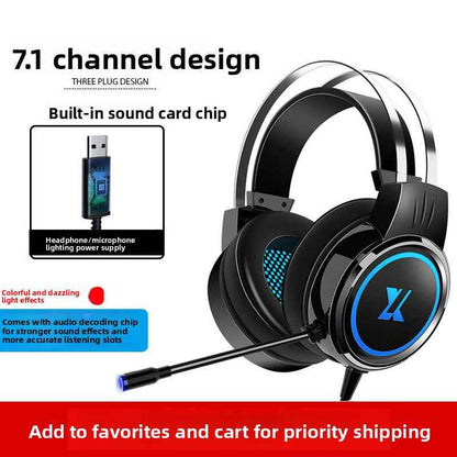 Gamer wearing comfortable over-ear headset during competitive FPS gameplay