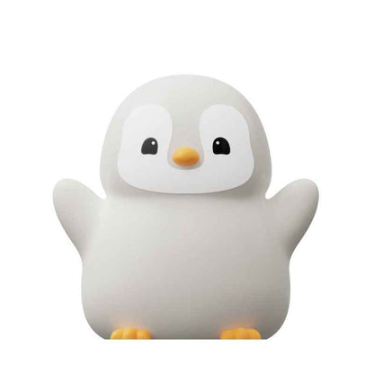 Plush toy penguin on a white background