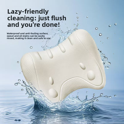 EVA foam cervical neck pillow with ergonomic U-shaped design for neck pain, posture support & travel comfort. 280g lightweight. Office & home use.